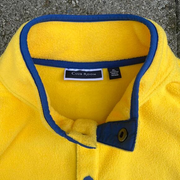 Club Room Ski Alpine Color Blocked Pullover  1/4 Button-Up - Picture 3 of 3